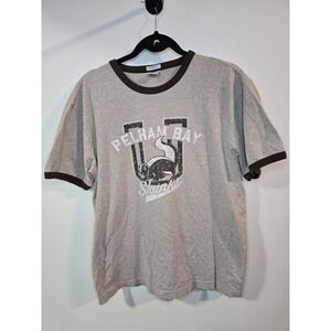 Vintage Y2K Old Navy Pelham Skunks Ringer Shirt L Graphic Streetwear Mens Grunge